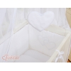 Lit de Cododo avec Matelas et Ensemble de Linge de Lit Blanc Cœurs