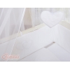 Lit de Cododo avec Matelas et Ensemble de Linge de Lit Blanc Cœurs