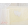 Lit de Cododo avec Matelas et Ensemble de Linge de Lit Crème Cœurs