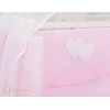 Lit de Cododo avec Matelas et Ensemble de Linge de Lit Rose Cœurs