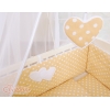 Lit de Cododo avec Textile Complet Beige à Pois Cœurs