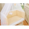 Lit de Cododo avec Textile Complet Beige à Pois Cœurs