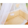 Lit de Cododo avec Textile Complet Beige à Pois Cœurs