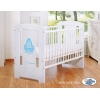 Lit pour Bébé 120x60 Blanc Bleu Glamour