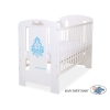 Lit pour Bébé 120x60 Blanc Bleu Glamour