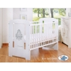 Lit pour Bébé 120x60 cm Blanc Gris Glamour