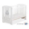 Lit pour Bébé 120x60 cm Blanc Gris Glamour