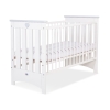 Lit pour Bébé 120x60 cm Lorenzo Blanc Gris