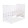 Lit pour Bébé 120x60 cm Lorenzo Rose Blanc