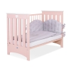 Lit pour Bébé a Barreaux 120x60 cm Lorenzo Rose Poudré pour Fille
