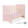 Lit pour Bébé a Barreaux 120x60 cm Lorenzo Rose Poudré pour Fille