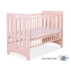 Lit pour Bébé a Barreaux 120x60 cm Lorenzo Rose Poudré pour Fille