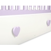 Lit pour Bébé a Barreaux 60x120 cm avec Tiroir Lorenzo Maxi Blanc Lila