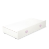Lit pour Bébé a Barreaux 60x120 cm avec Tiroir Lorenzo Maxi Rose Blanc