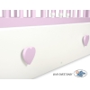 Lit pour Bébé a Barreaux 60x120 cm avec Tiroir Lorenzo Maxi Rose Blanc