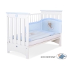 Lit pour Bébé a Barreaux 60x120 cm Lorenzo Blanc Bleu