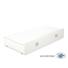 Lit pour Bébé a Barreaux avec Tiroir 120x60 cm Lorenzo Maxi Blanc Gris