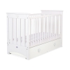 Lit pour Bébé avec Tiroir 120x60 cm Lorenzo Maxi Blanc
