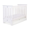 Lit pour Bébé avec Tiroir 120x60 cm Lorenzo Standard Blanc Gris