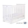 Lit pour Bébé avec Tiroir 120x60 cm Lorenzo Standard Blanc Gris