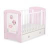 Lit pour Bébé avec Tiroir 120x60 Maxi Hiboux
