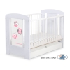 Lit pour Bébé avec Tiroir 120x60 Standard Hiboux