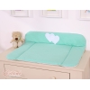 Matelas à Langer Bébé Menthe Cœurs
