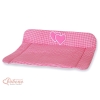 Matelas à Langer Bébé Rose à Carreaux Cœurs