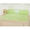 Matelas à Langer Bébé Vert Rayures Cœurs