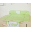 Matelas à Langer Bébé Vert Rayures Cœurs