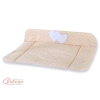 Matelas à Langer en Coton Beige à Pois Cœurs