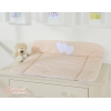 Matelas à Langer en Coton Beige à Pois Cœurs