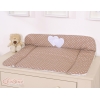 Matelas à Langer en Coton Brun à Pois Cœurs
