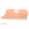 Matelas à Langer en Coton Orange Cœurs