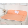 Matelas à Langer en Coton Orange Cœurs
