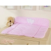 Matelas à Langer Grand Format Rose à Pois Cœurs