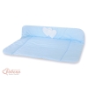 Matelas à Langer Moelleux Bleu Rayures Cœurs