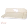 Matelas à Langer Moelleux Grand Format Beige à Pois Cœurs