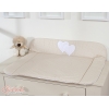 Matelas à Langer Moelleux Grand Format Beige à Pois Cœurs