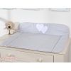 Matelas à Langer Moelleux Grand Format Gris Cœurs