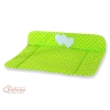 Matelas à Langer Moelleux Grand Format Vert à Pois Cœurs