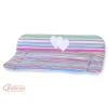 Matelas à Langer Moelleux Lila Rayures Cœurs