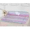Matelas à Langer Moelleux Lila Rayures Cœurs