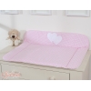 Matelas à Langer Moelleux Rose à Carreaux Cœurs