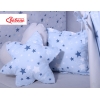 Méga Lot: Tente de Tipi + Tapis de Jeu + Oreillers + Plumes Bleu étoiles