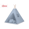Méga Lot: Tente de Tipi + Tapis de Jeu + Oreillers + Plumes Bleu Pastel