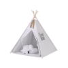 Méga Lot: Tente de Tipi + Tapis de Jeu + Oreillers + Plumes Gris