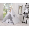 Méga Lot: Tente de Tipi + Tapis de Jeu + Oreillers + Plumes Gris