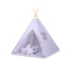 Méga Lot: Tente de Tipi + Tapis de Jeu + Oreillers + Plumes Gris