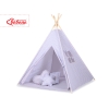 Méga Lot: Tente de Tipi + Tapis de Jeu + Oreillers + Plumes Gris